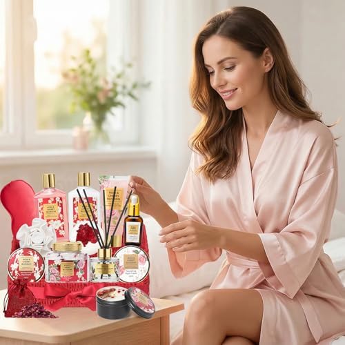 Spa Gifts for Women, Skin Care Gift Set - Rose Spa Gift Baskets for Women - Image 6