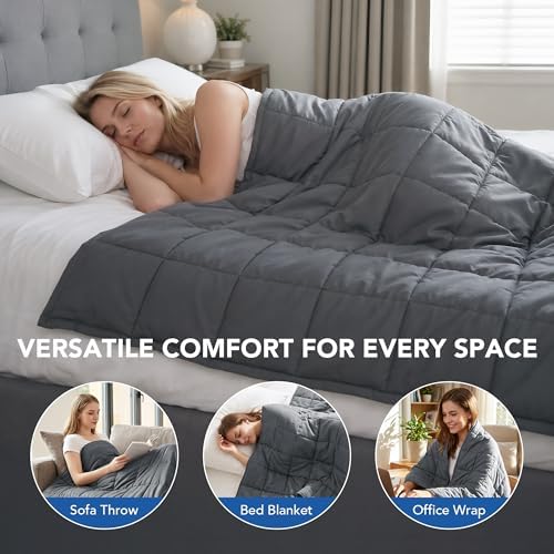 Deconovo Weighted Blanket for Adults, Cooling Heavy Comforter for Sleeping - Image 6