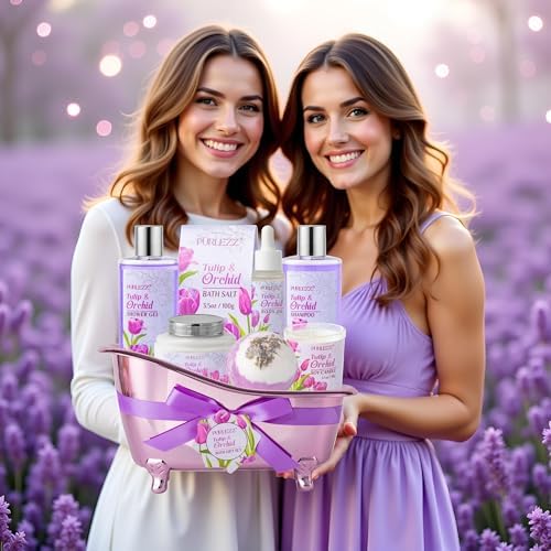 Tulip Orchid Spa Gifts Bath Kit for Women, 8Pcs - Image 3