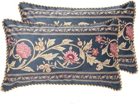 patdrea Designer Velvet Throw Pillow Cover,Set of 2,12"x20"-OldgardenC by patdrea