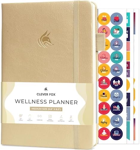 Clever Fox Wellness Planner & Food Journal for Weight Loss, A5 Pearl by CleverFox