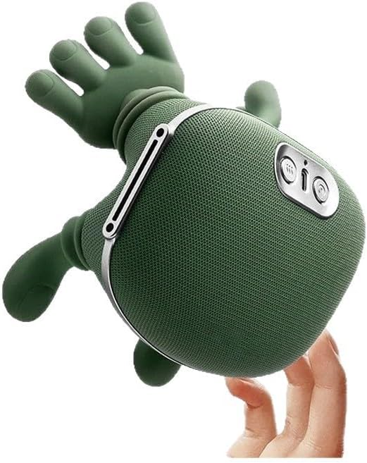 Bionic Heated Massager, Portable Shiatsu Neck and Back Massager, Electric Deep Tissue 4D Kneading Massage, Simulated Human Hand Design for Pain Relief and Muscle Relax (PY-070 Textile Green) by LoyccoEyewear