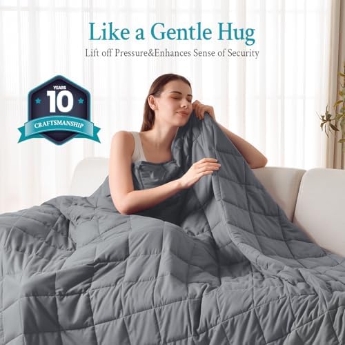 Topblan Cooling Weighted Blanket for Adults, 12 lbs 48 x 72 Twin Size Bed - Image 4