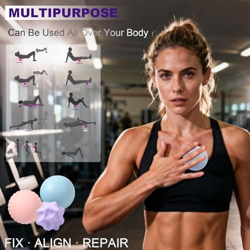 HODEMI Massage Ball Set, 3 Pack Lacrosse Ball, Textured Massage Ball & Trigger Point Ball for Deep Tissue Muscle Massage and Myofascial Release for Back, Neck, Shoulder, Leg and Foot with Mesh Bag - Image 7