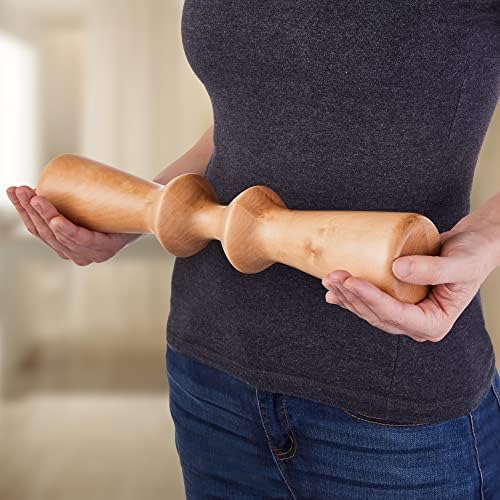 EARTHLITE Wooden Massage Back Roller - Deep Therapeutic Massage Tool, Back Pain Relief & Trigger Point Release (15”) - Image 3