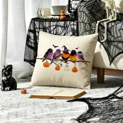 RABUSOFA Halloween Pillow Covers 18x18 Inch Halloween Decorations for Home - Image 2