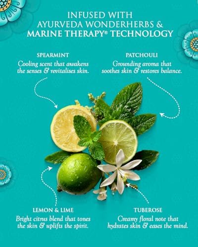 SPA CEYLON SeaVeda Uplifting Wellness Trio – Pampering Kit with Natural Ingredients, Ayurvedic Gift Set with Shower Gel, Body Cream & Pillow Mist, 3-Piece Set, Pamper set (150 g, Spearmint) - Image 4