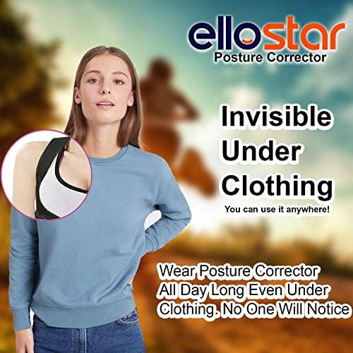 ellostar Back Brace Posture Corrector for Women and Men, Lumbar Shoulder and Back Straightener Posture Improvement Pain Relief (Large) Lower Chest 33 -39 Inch - Image 4