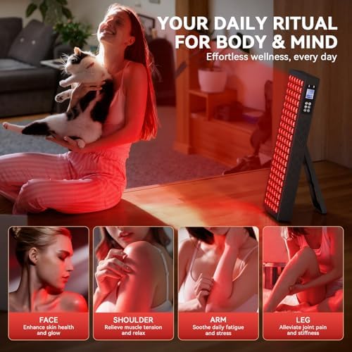 Red Light Therapy Box, 5in1 LED with 630-660-810-830-850, Metal Case, 3 Modes Red Light Panel with Soft Belt, 6 Timing Set - 9 Pulse Modes - 4-Level - Red Light Therapy Panel for Body - Image 7