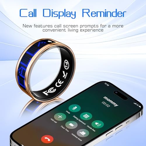 Smart Ring Fitness & Health Tracker with Display Screen for Men Women - Image 2
