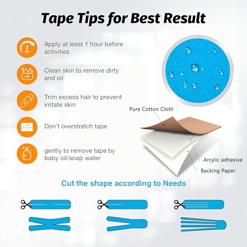 Kinesiology Tape-80 Precut Strips, Original Cotton for Pain & Joint Support - Image 3