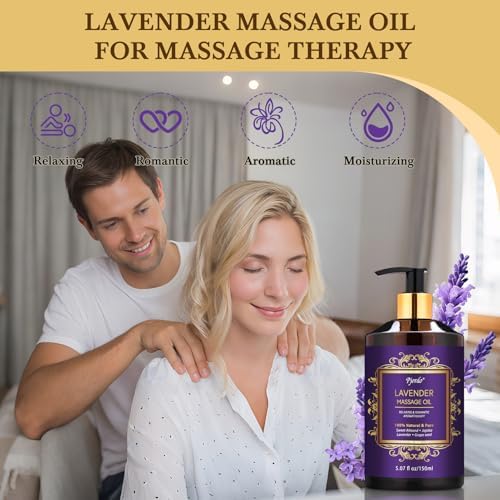 Pjordo 3 Pack Massage Oil for Massage Therapy, Lavender Oil for Relaxation, Sore Muscle Arnica Oil & Cellulite Massage Oil, with Massage Roller Ball & Thumb Saver Tool, Massage Kit for Him Her - Image 4