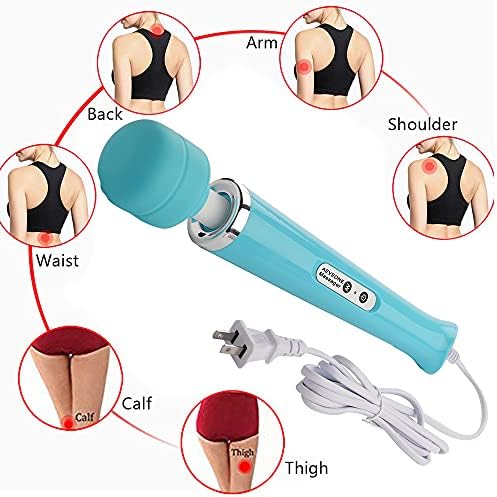 AEVEONE Wired Powerful Handheld Electric Massager with Strong 10 Modes Personal Back Massage for Sports Recovery, Muscle Aches, Relaxing Body (Light Blue) - Image 6