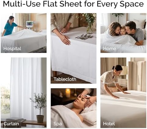 Twin Flat Sheets Only 66x96 Soft Twin Size Top Sheet 2 Pack Coronet Blue - Image 3