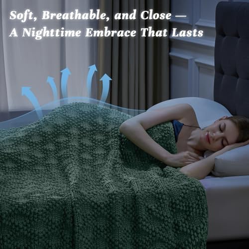 Anysay Knitted Weighted Blanket for Adult,Chunky Knit Throw 48''*72'' 20lbs - Image 3