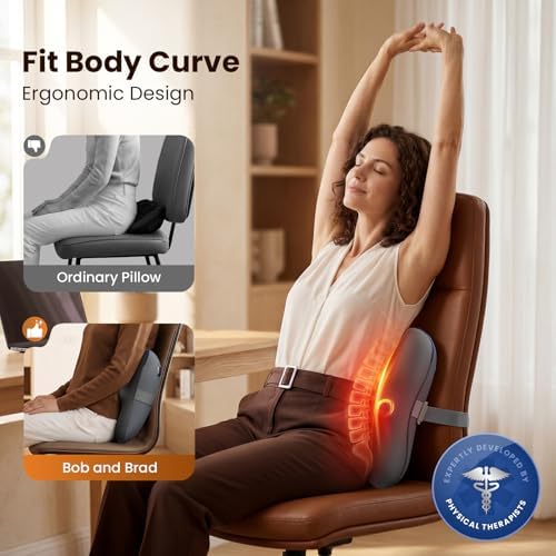 BOB AND BRAD Cordless Back Massager with Heat FSA Eligible HSA, Shiatsu Back Massager for Pain Relief Deep Tissue, 3D Kneading Massage Pillow for Pain Relief, Soothing Full-Body Relief for Family - Image 4