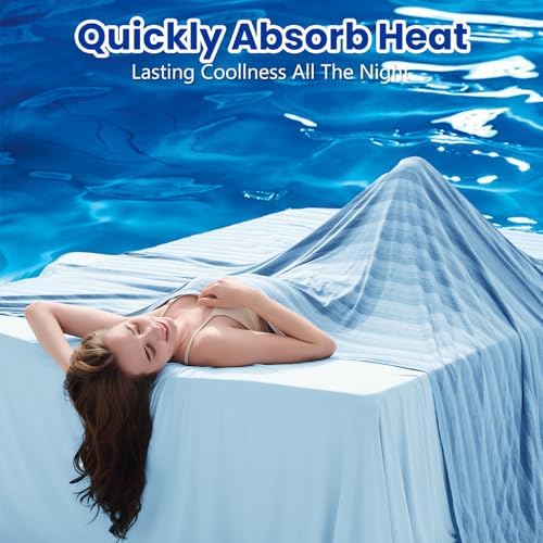 GOHERO Cooling Blanket Queen Size, Arc-Chill Q-Max >0.5 Cool Fiber, Summer Cooling Blanket for Hot Weather, Keeps Body Cool for Night Sweats, Soft Lightweight Sofa Couch Blankets for Kid Adults - Image 2