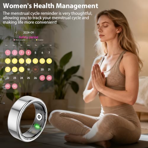 Smart Ring for Women, Health Tracker & 5ATM, COLMI R02. (Silver, 12#) - Image 6