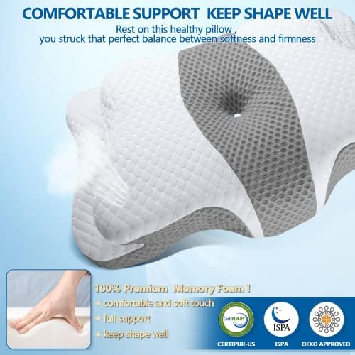 CHxxy Neck Cervical Pillow, Contour Memory Foam for Pain Relief Sleep - Image 5