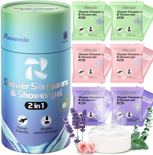 Shower Steamers Aromatherapy Birthday Gifts for Women - 8 Pcs Mothers Day Gifts for Mom Wife Daughter Grandma, Self Care with Natural Essential Oils Relaxation Home Spa Gift Set (Gradient Blue-Purple) by Unknown