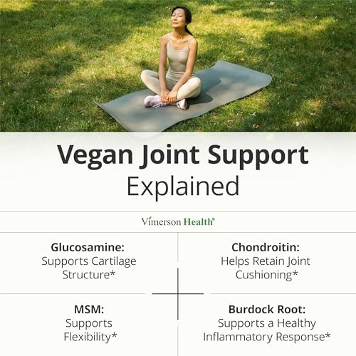 Vegan Glucosamine Chondroitin MSM – Joint Supplements for Men and Women with Glucosamine Sulfate 1500 mg – Joint Health Supplement for Cartilage, Mobility & Joint Support – 2 Pack - Image 4