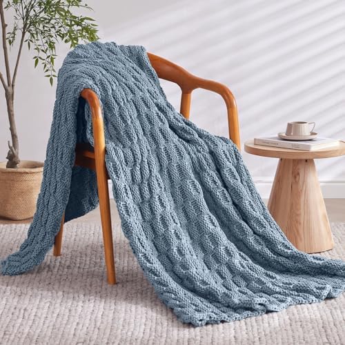 Knitted Weighted Blanket for Adult, No Beads Heavy Blanket 36"x48" 5lbs - Image 2