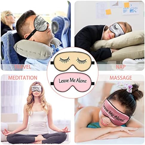 Geyoga 8 Pack Silk Funny Sleep Masks for Women Sleep, Elegant Colors - Image 4