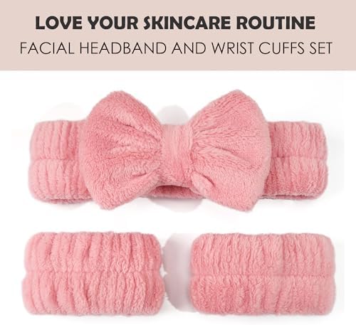 Ayesha Spa Headband and Wristband Set for Washing Face Skincare Makeup - Image 5