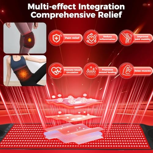 Red Light Therapy for Body, Infrared Light Therapy for Shoulder Waist Muscle, Upgraded 3 in 1 Led Beads, 660nm Red Light & 850nm Near Infrared Light Therapy Belt - Image 6