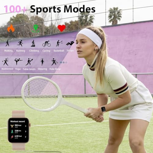 Smart Watch for Women 1.85" HD Fitness Step Tracker IP68 Waterproof - Image 5