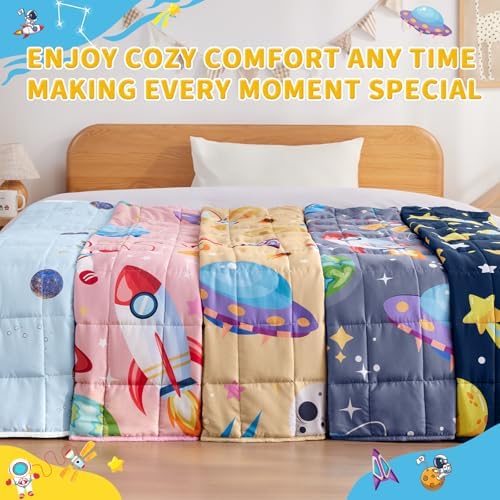 anfie Weighted Blanket(36"x48" 5lbs) Weighted Blanket Cooling Blanket for Resting,Throw Size Breathable Blanket with Premium Glass Bead(Pink Aerospace) - Image 4