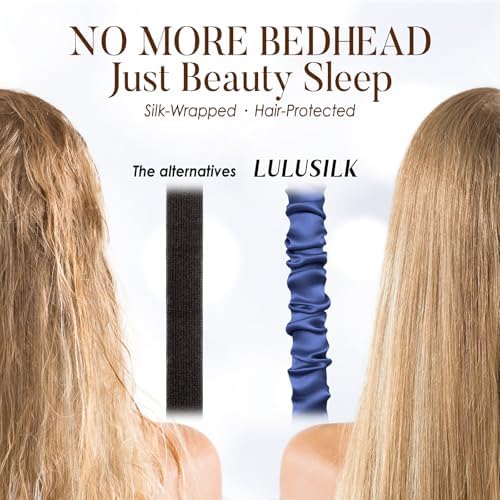 LULUSILK Mulberry Silk Sleep Eye Mask for Sleeping Women and Men, Navy Blue - Image 6