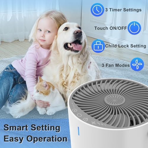 Air Purifiers for Home Large Room up to 1095 Ft², H13 True HEPA Filter Air Purifier for Bedroom with Quiet Sleep Mode & Timer, Air Cleaner for Pets Hair, Smoke, Odor, Dust - Image 5