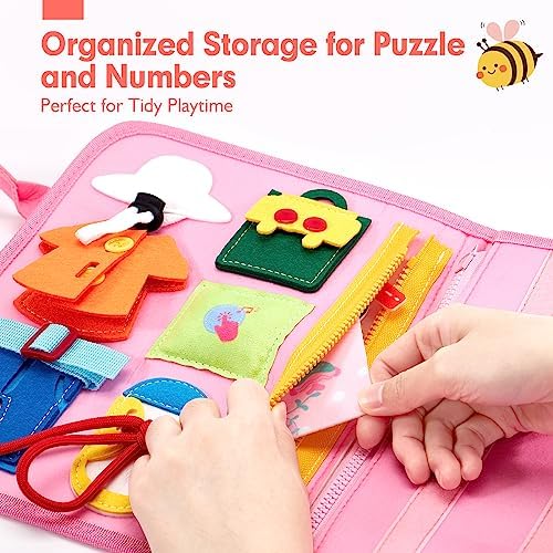 hahaland Busy Board for Toddlers Boys Girls Montessori Toys for 3+ Year Old - Image 6
