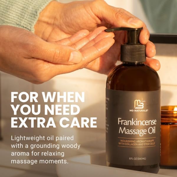Frankincense Essential Massage Oil, Collagen & Stem Cells, 8 fl oz by M3 - Image 7