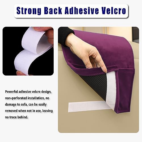 Non-Slip Head Pillow for Recliners - Neck Support Cushion with Velvet Cover for Pain Relief at Home, Office and Travel (Plum) - Image 4