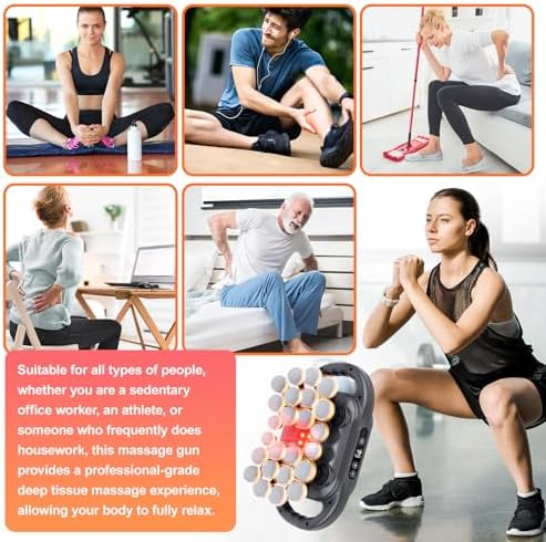 JIASHENG Massage Gun Set with 24 Heads, 9 Modes & 9 Speed Levels - Image 7