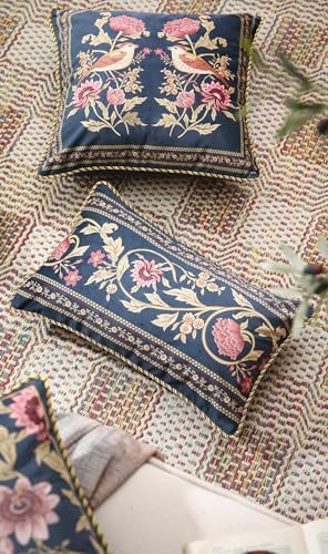 patdrea Designer Velvet Throw Pillow Cover,Set of 2,12"x20"-OldgardenC - Image 5
