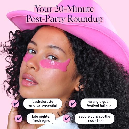 SpaLife Let's Rodeo Hydrogel Under Eye Patches for Dark Circles | Cowgirl Boot Under Eye Patches for Puffy Eyes | Revitalizing Undereye Masks for Bags | Bachelorette Party Favors | Pack of 10 Pairs - Image 6