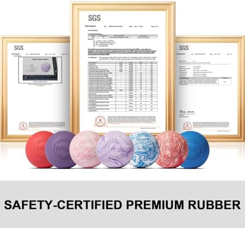 Massage Lacrosse Ball, 2.5 Inch Firm Solid Rubber Deep Tissue Ball for Myofascial Release, Plantar Fasciitis & Muscle Knot Relief, for Foot, Glutes, Shoulder Blades, Calves, 1 Count Pink - Image 6