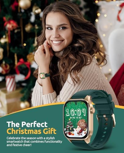 Smart Watches Christmas for Women 2.04"HD Screen Fitness Tracker Watches, Heart Rate Sleep Blood Oxygen Monitor, IP68 Waterproof, 136+ Sports, Answer/Make Call Smartwatch for Android IOS, Gold - Image 2