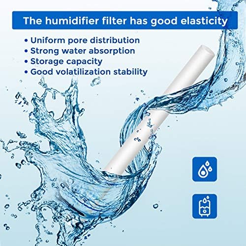 Boao 40 Pack Humidifier Cotton Filter Refill Stick Portable, 5.9 Inch - Image 2