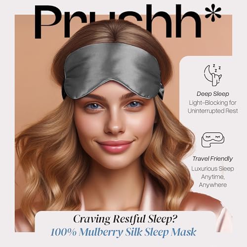 Adjustable Blackout Silk Sleep Mask - Luxurious 100% Pure Mulberry Eye Mask for Restful Sleep & Travel, Hypoallergenic, Cooling, for Women & Men, Grade 6A Silk (Charcoal Grey) - Image 3