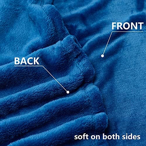 NANPIPER Fleece Blankets, Super Soft Flannel King Size Blanket for Bed, Luxury Cozy Microfiber Plush Fuzzy Blanket,Turquoise Blue - Image 3