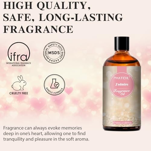 PHATOIL J'admire Fragrance Oil for Diffuser, Aromatherapy 3.38FL.OZ - Image 3