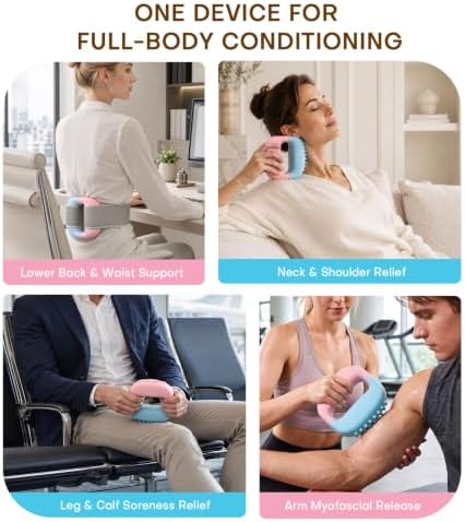 Gradient Fascia Ring Ab Massager Belt for Muscle Recovery,Blue-Pink - Image 6