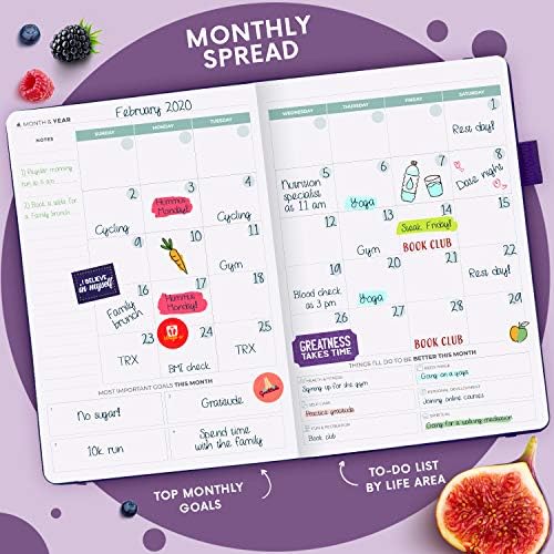 Clever Fox Wellness Planner & Food Journal for Weight Loss, A5 Purple - Image 5