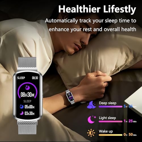Health Fitness Tracker, Smart Watch with 24/7 Heart Rate, Activity Tracker with Blood Pressure and Blood Oxygen Monitor, 120 Sport Mode Waterproof Sleep Tracker for Women Men - Image 5
