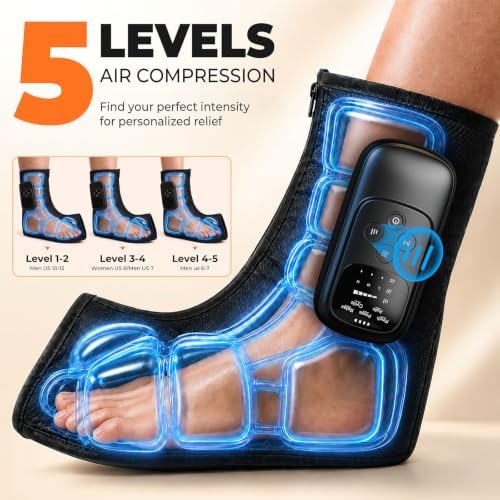 Safeel 4 in 1 Rechargeable Foot Massager, 4000mAh, Fits Up to US 11,Single - Image 4