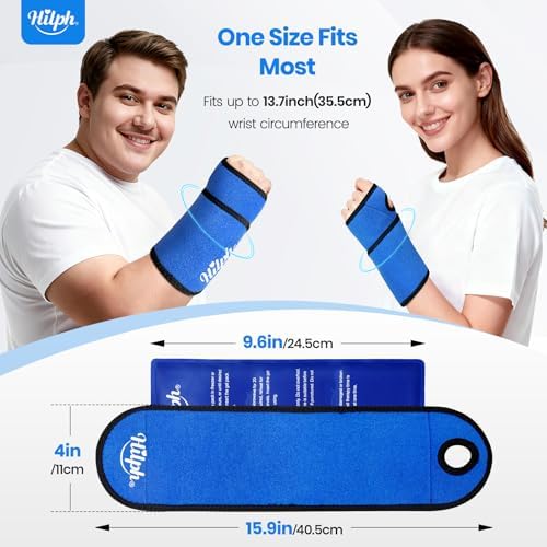 Hilph Wrist Ice Pack Wrap, Carpal Tunnel Relief Wrist Brace with Gel Pack - Image 6